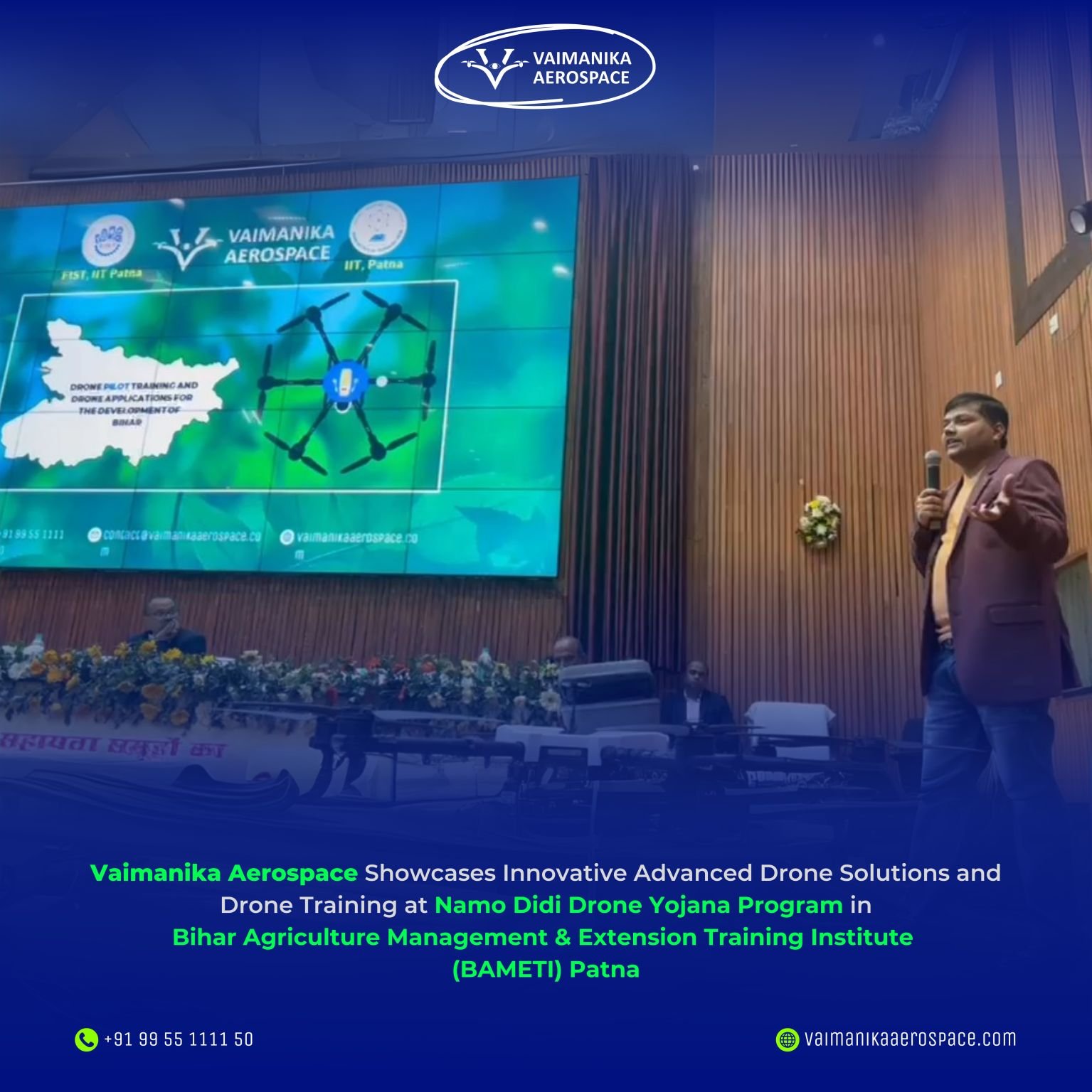 Vaimanika Aerospace Showcases Advanced Drone Solutions and Drone Training at Namo Didi Drone Yojana Program