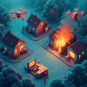 Drones in firefighting